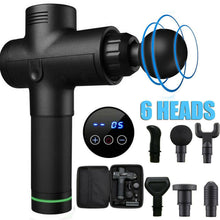 Load image into Gallery viewer, LCD Massage Gun with Powerful 6 Heads Percussion Vibration Muscle Therapy Deep Tissue - Battery Mate