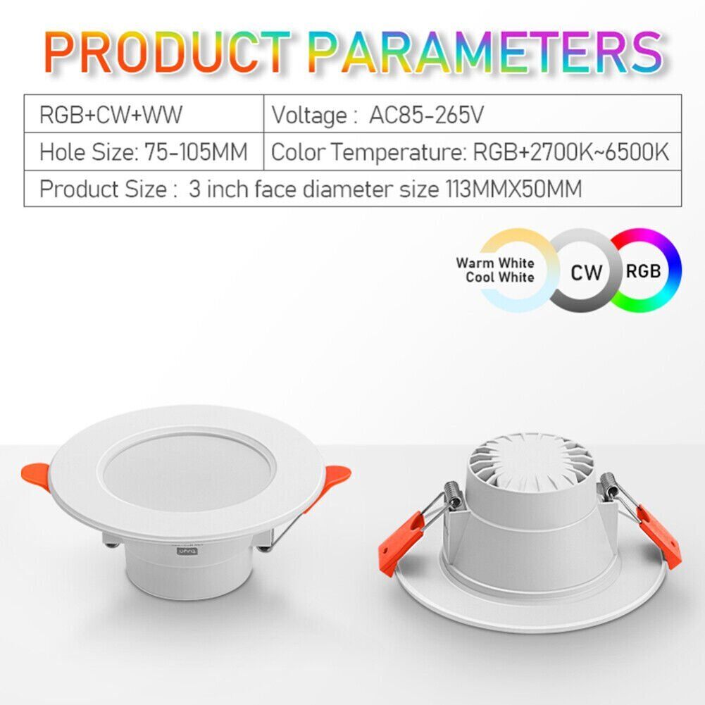 LED Downlight Bluetooth LED Smart Ceiling Light Motion Sensor Dimmable Down Light 10W Led Bluetooth Smart Downlight - Battery Mate