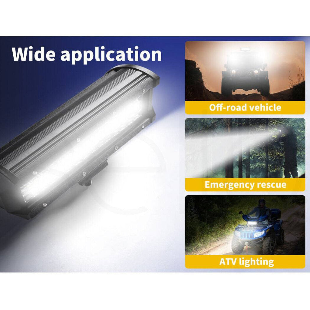 LED Light Bar Work Flood Spot Beam Lamp Offroad Caravan Camping Strip Lights 180W - Battery Mate