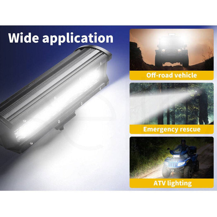 LED Light Bar Work Flood Spot Beam Lamp Offroad Caravan Camping Strip Lights 180W - Battery Mate