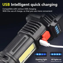 Load image into Gallery viewer, LED Super Bright Flashlight, Rechargeable Outdoor Multi-Functional Waterproof Led - Battery Mate