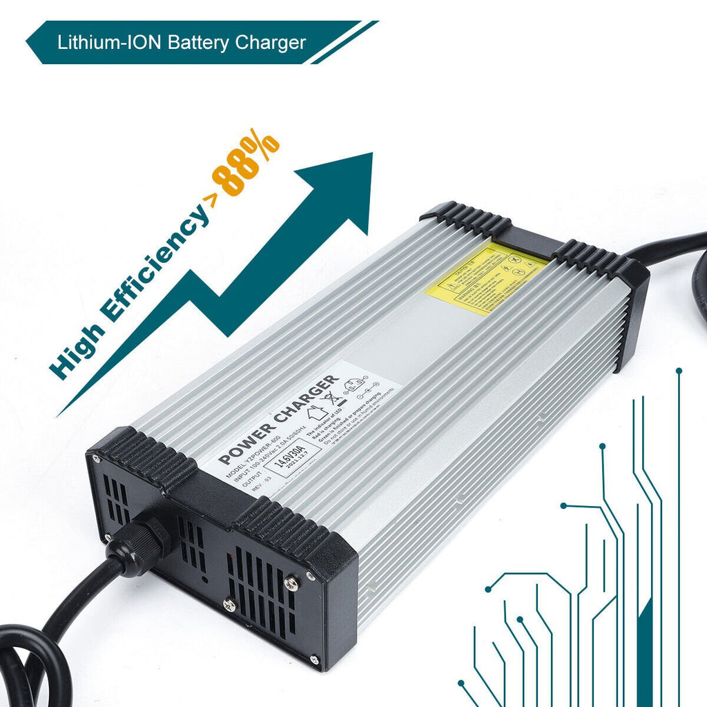 Lithium Battery Charger Lithium Iron For LiFePO4 12V 30A AC/DC 14.6V OZ - Battery Mate