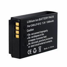 Load image into Gallery viewer, LP-E12 Camera Battery Replacement + Twin Charger For Canon EOS M50 , M2 , EOS M100, 100D TP - Battery Mate