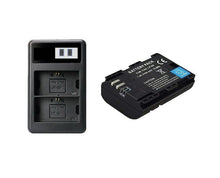 Load image into Gallery viewer, LP-E6 Battery + LCD Dual FAST Charger For Canon EOS 80D 70D 60D 7D 6D | Upgraded Capacity | Compatible with LP-E6N - Battery Mate