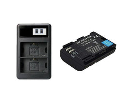 LP-E6 Battery + LCD Dual FAST Charger For Canon EOS 80D 70D 60D 7D 6D | Upgraded Capacity | Compatible with LP-E6N - Battery Mate