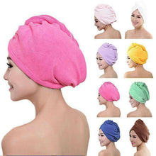 Load image into Gallery viewer, Magic Instant Dry Hair Towel Rapid Fast Drying Hair Towel Fast Absorbent Hat Cap - Battery Mate