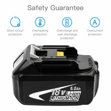 Load image into Gallery viewer, Makita Compatible Battery 18V 6.0AH BL1830B BL1840B BL1850B BL1860B LXT-400 - Battery Mate