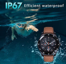 Load image into Gallery viewer, mart Watch, Full Touch Screen Smart Bracelet, Men's Smart Watch Bracelet Activity Waterproof IP67 Activity Monitor with Heart Rate and Blood Pressure, Calorie Monitor, Sports Watch (Black) - Battery Mate