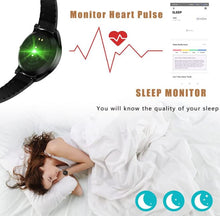 Load image into Gallery viewer, mart Watch, Full Touch Screen Smart Bracelet, Men's Smart Watch Bracelet Activity Waterproof IP67 Activity Monitor with Heart Rate and Blood Pressure, Calorie Monitor, Sports Watch (Black) - Battery Mate