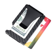 Load image into Gallery viewer, Men Carbon Fiber Credit Card Holder RFID Blocking Slim Wallet Money Clip Purse - Battery Mate