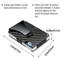 Load image into Gallery viewer, Men Carbon Fiber Credit Card Holder RFID Blocking Slim Wallet Money Clip Purse - Battery Mate