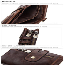 Load image into Gallery viewer, Men's RFID Blocking Wallet Leather Purse Card Slots Coins Holder Chain - Battery Mate