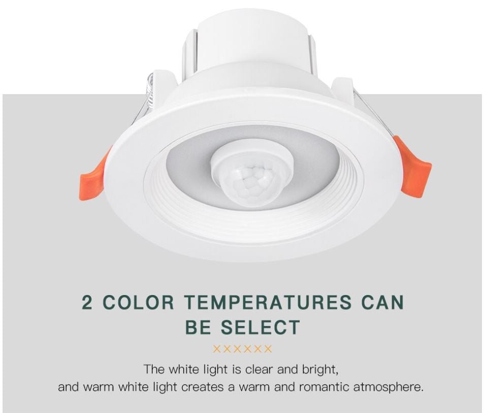 Motion Sensor LED Downlights Recessed 10W 85-265V LED Auto Lamp Smart LED Downlight Corridor Indoor Lighting - Battery Mate