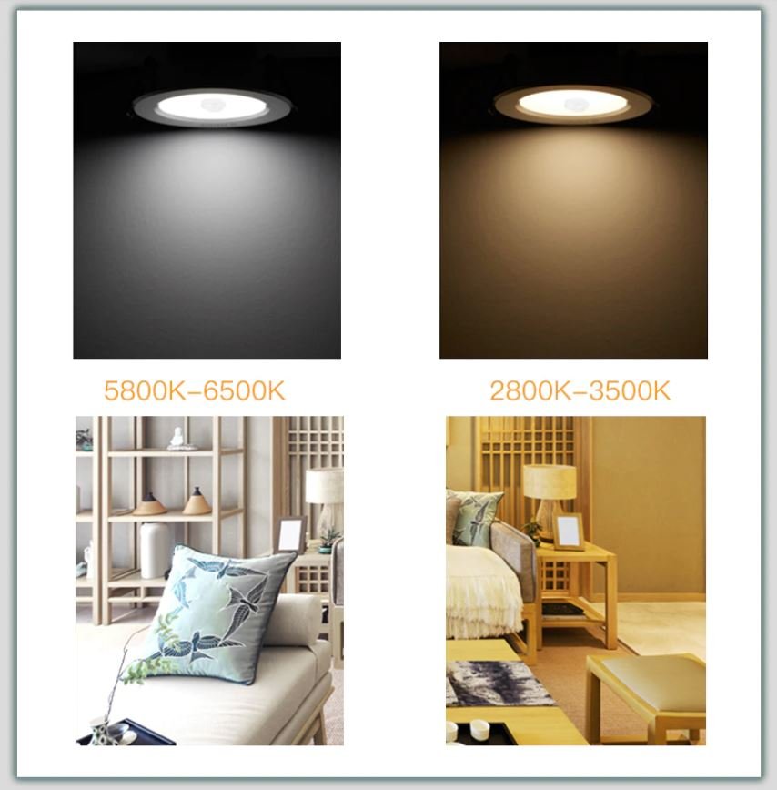Motion Sensor LED Downlights Recessed 10W 85-265V LED Auto Lamp Smart LED Downlight Corridor Indoor Lighting - Battery Mate