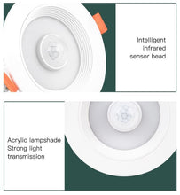 Load image into Gallery viewer, Motion Sensor LED Downlights Recessed 10W 85-265V LED Auto Lamp Smart LED Downlight Corridor Indoor Lighting - Battery Mate
