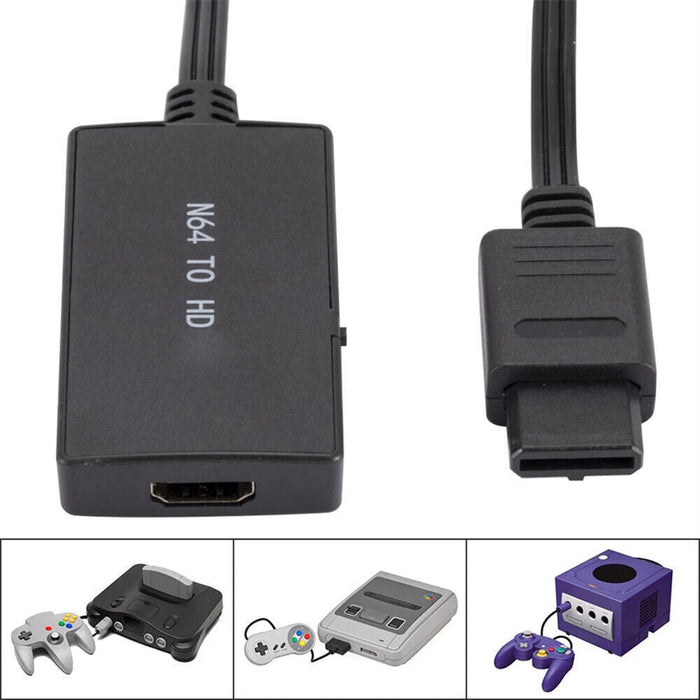 N64 To HDMI Converter Adapter HD Cable for Nintendo 64 Gamecube Super NES SNES - Battery Mate