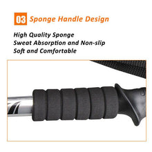 Load image into Gallery viewer, New Hiking Trekking Poles Walking Stick Adjustable Camping Black Lightweight - Battery Mate
