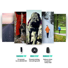 Load image into Gallery viewer, New Hiking Trekking Poles Walking Stick Adjustable Camping Black Lightweight - Battery Mate