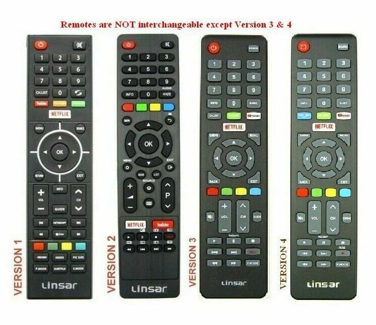NEW LINSAR TV Replacement Remote Control LS58UHDSM20, LS65UHDSM20, LS75UHDSM20 LS50UHDSM20 - Battery Mate