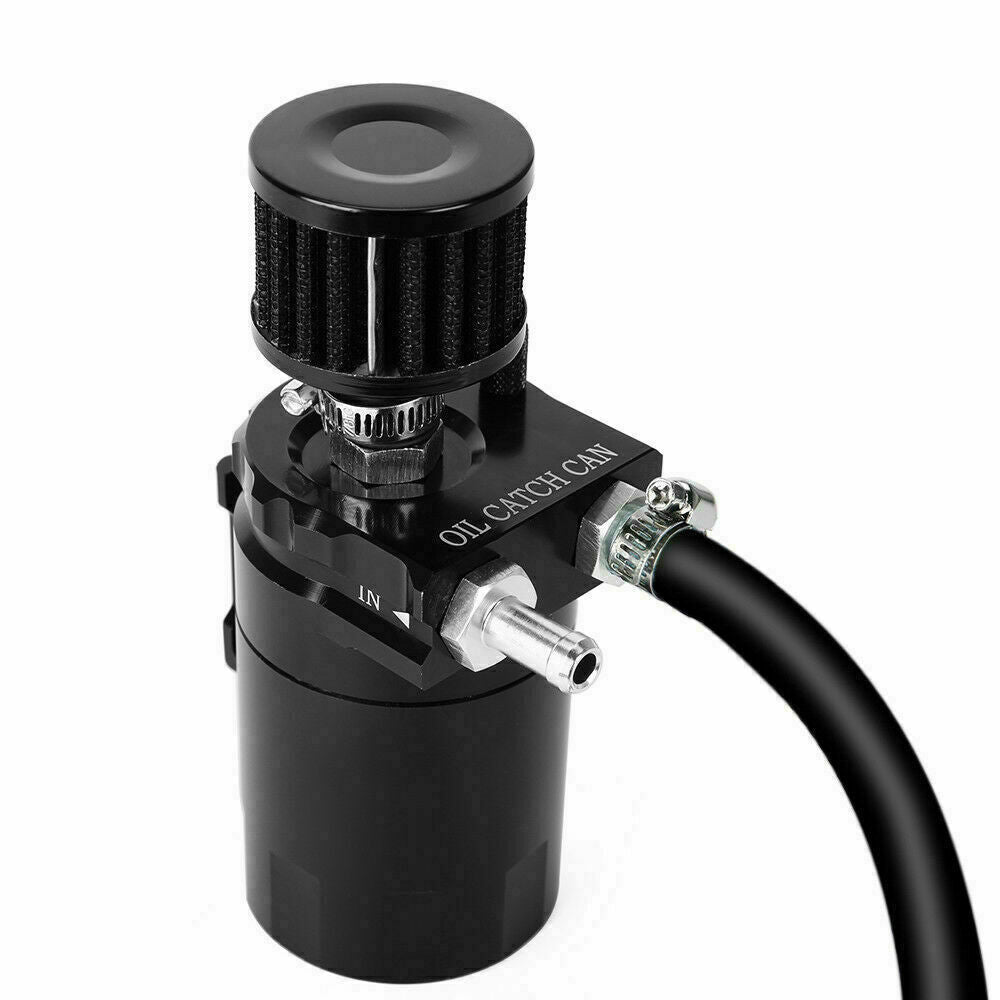 Oil Catch Can Breather Universal Baffled Diesel Reservoir Tank Petrol Filter Kit - Battery Mate
