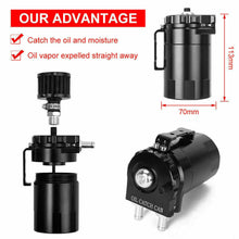 Load image into Gallery viewer, Oil Catch Can Breather Universal Baffled Diesel Reservoir Tank Petrol Filter Kit - Battery Mate