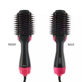 One-Step Hair Dryer and Volumizer Hot Air Brush , Pink - Battery Mate
