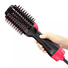 One-Step Hair Dryer and Volumizer Hot Air Brush , Pink - Battery Mate