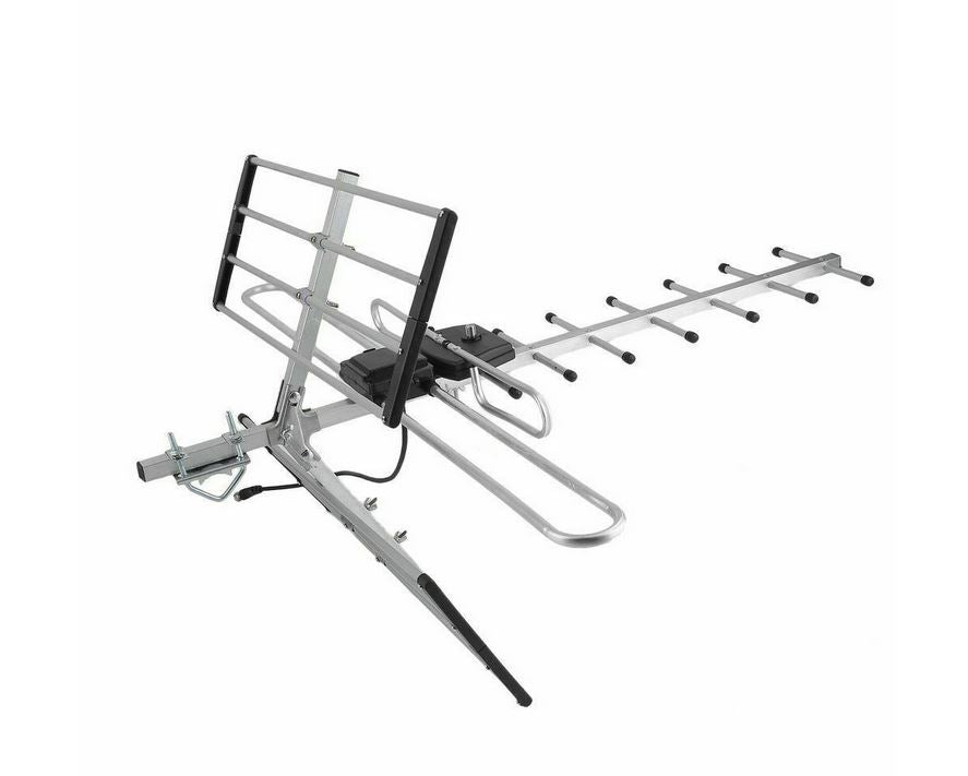 Outdoor Digital TV Antenna Aerial UHF VHF FM AUSTRALIAN Signal Amplifier Booster - Battery Mate