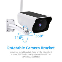Load image into Gallery viewer, Outdoor Wireless Solar-Powered WiFi PTZ CCTV Camera with Battery + 64gb Memory Card Security IP Cam with Siren, Spotlight, Night Vision, AI Motion Detection - Battery Mate