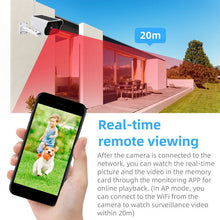Load image into Gallery viewer, Outdoor Wireless Solar-Powered WiFi PTZ CCTV Camera with Battery + 64gb Memory Card Security IP Cam with Siren, Spotlight, Night Vision, AI Motion Detection - Battery Mate