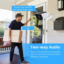 Load image into Gallery viewer, Outdoor Wireless Solar-Powered WiFi PTZ CCTV Camera with Battery + 64gb Memory Card Security IP Cam with Siren, Spotlight, Night Vision, AI Motion Detection - Battery Mate