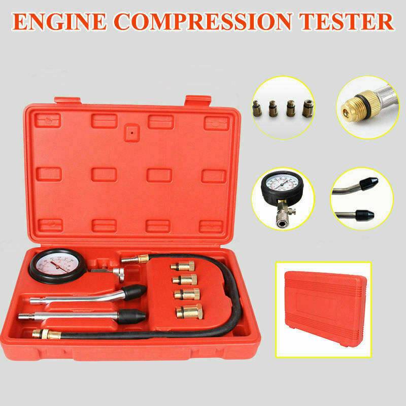Petrol Engine Compression Tester Kit Tool Set For Automotives Motorcycle - Battery Mate