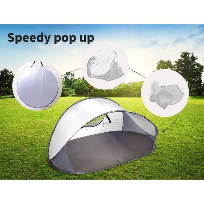 Pop Up Tent Camping Beach Tents 4 Person Portable Hiking Shade Shelter - Battery Mate