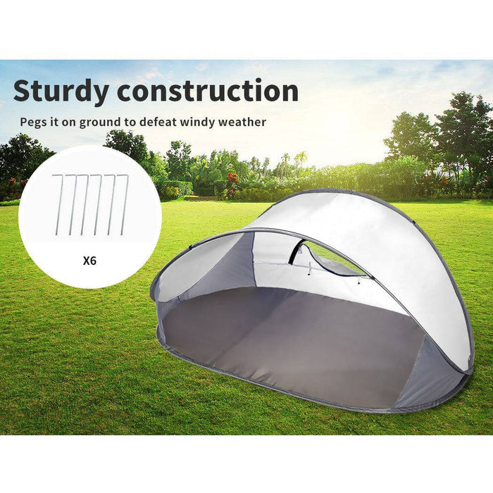 Pop Up Tent Camping Beach Tents 4 Person Portable Hiking Shade Shelter - Battery Mate