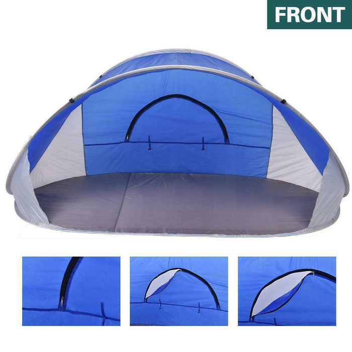 Pop Up Tent Camping Beach Tents 4 Person Portable Hiking Shade Shelter - Battery Mate