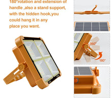 Load image into Gallery viewer, Portable Led Work Solar Light IP66 with Stepless Brightness Job Site Battery Rec - Battery Mate
