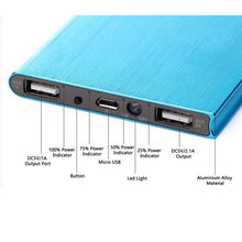 Load image into Gallery viewer, Portable Power Bank with Dual USB Battery Charger For iPhone Mobile Oppo Laptops - Battery Mate