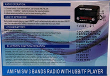 Load image into Gallery viewer, Portable Retro Radio AM FM SW Bluetooth Speaker TF Card Slot Rechargeable - Battery Mate