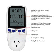 Load image into Gallery viewer, Power Energy Consumption Watt Meter Electricity Usage Monitor Equipment 240V - Battery Mate