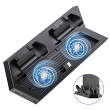 Load image into Gallery viewer, PS4 Stand Dock Controller Charger Cooling Fan Hub USB For Playstation 4 PS4 Slim - Battery Mate