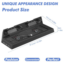 Load image into Gallery viewer, PS4 Stand Dock Controller Charger Cooling Fan Hub USB For Playstation 4 PS4 Slim - Battery Mate