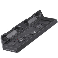 Load image into Gallery viewer, PS4 Stand Dock Controller Charger Cooling Fan Hub USB For Playstation 4 PS4 Slim - Battery Mate