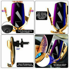 Load image into Gallery viewer, Qi Wireless Charger Car Mount Phone Holder Rack Automatic Clamping Smart Sensor - Battery Mate