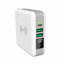 Load image into Gallery viewer, Qi Wireless Travel Adaptor Charger 6700Mah Power Bank Universal Au Eu Uk Us - Battery Mate