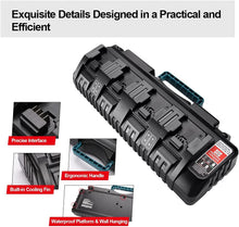 Load image into Gallery viewer, Rapid 4 Port Charger for Milwaukee 18V Battery M18 Charger【Fireproof material】 - Battery Mate