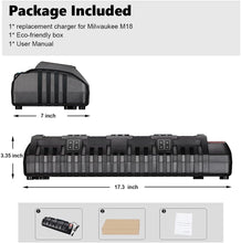 Load image into Gallery viewer, Rapid 4 Port Charger for Milwaukee 18V Battery M18 Charger【Fireproof material】 - Battery Mate