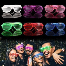 Load image into Gallery viewer, Red LED Glasses Light Up Shutter Shades Sunglasses Glow In The Dark Neon Party Toys - Battery Mate