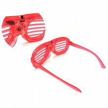 Load image into Gallery viewer, Red LED Glasses Light Up Shutter Shades Sunglasses Glow In The Dark Neon Party Toys - Battery Mate