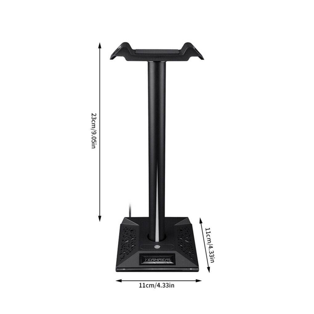 RGB Earphone Gaming Headset Holder Hanger Headphone Stand with 3.5mm 2 USB Ports - Battery Mate