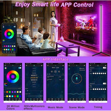 Load image into Gallery viewer, RGB LED Floor Corner Lamp Light Stand Bluetooth Streaming Gaming Decoration AU - Battery Mate